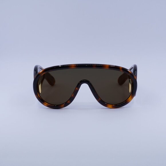 Loewe LW40108I 52G Sunglasses Dark Havana Shield Frame, Brown Lenses - Picture 2 of 10